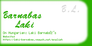 barnabas laki business card